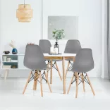 4 modern dining chairs, available in 4 colors - gray