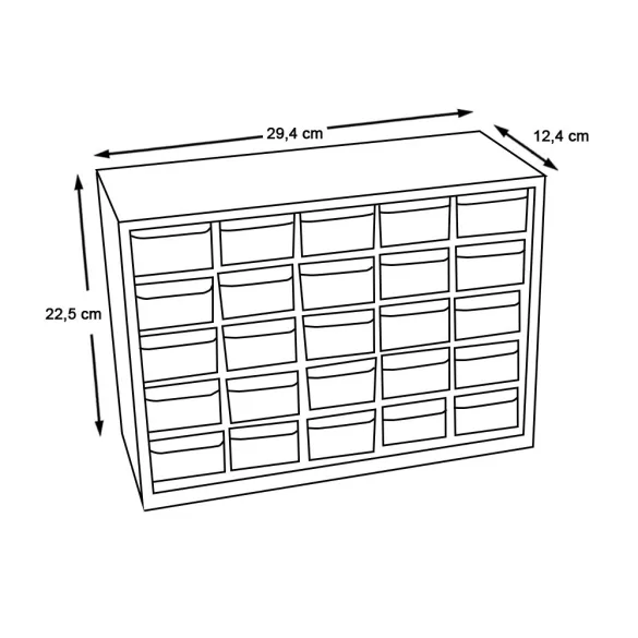 Parts Storage Drawer, 25 Compartments