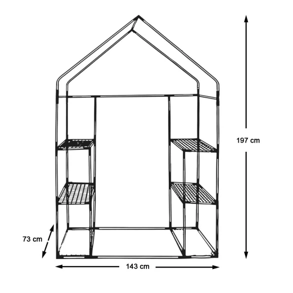 Portable Greenhouse with Shelves