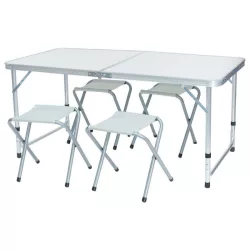 Camping table with 4 chairs