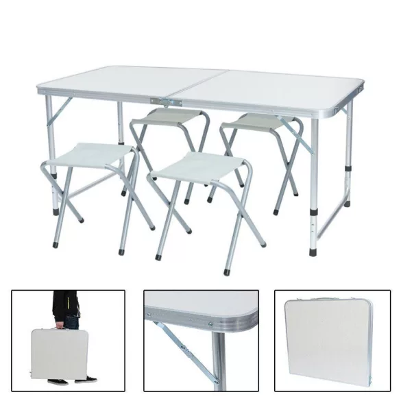Camping table with 4 chairs