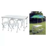 Camping table with 4 chairs
