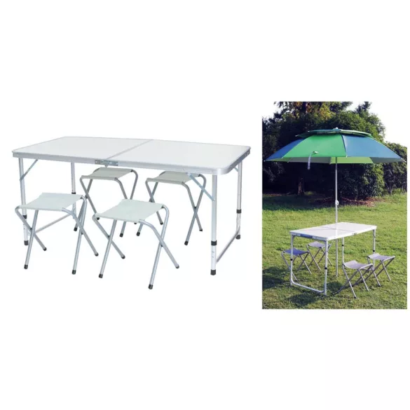 Camping table with 4 chairs