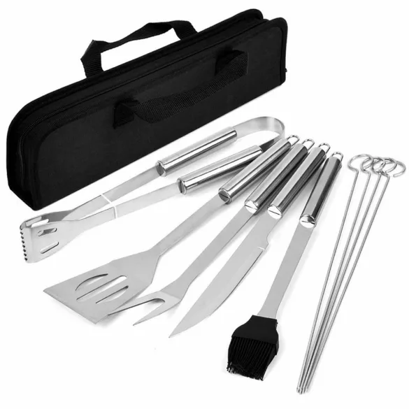 9-piece grill tool set in a bag