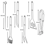 9-piece grill tool set in a bag