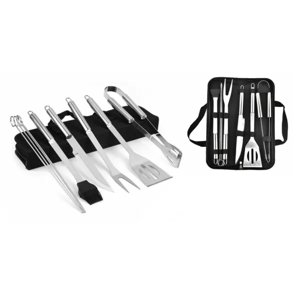 9-piece grill tool set in a bag