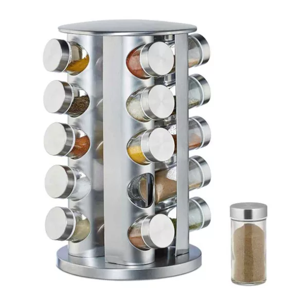 20-piece spice rack, rotating