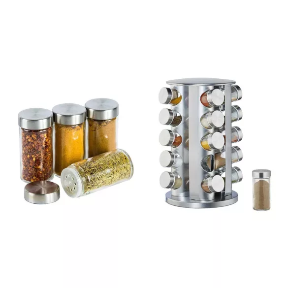 20-piece spice rack, rotating