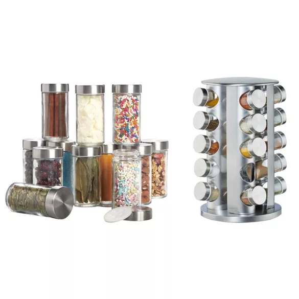 20-piece spice rack, rotating