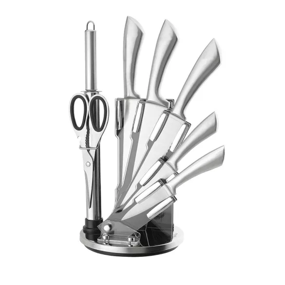 8-piece knife set with holder