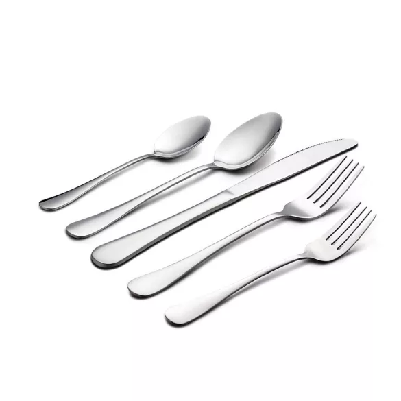 84-piece cutlery set in multiple colors - silver