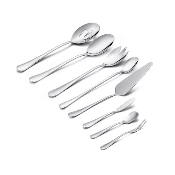 84-piece cutlery set in multiple colors - silver