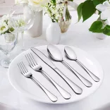 84-piece cutlery set in multiple colors - silver