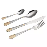 84-piece cutlery set in multiple colors - silver/gold