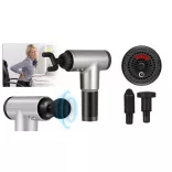 Massage Gun with 4 Interchangeable Heads, Rechargeable