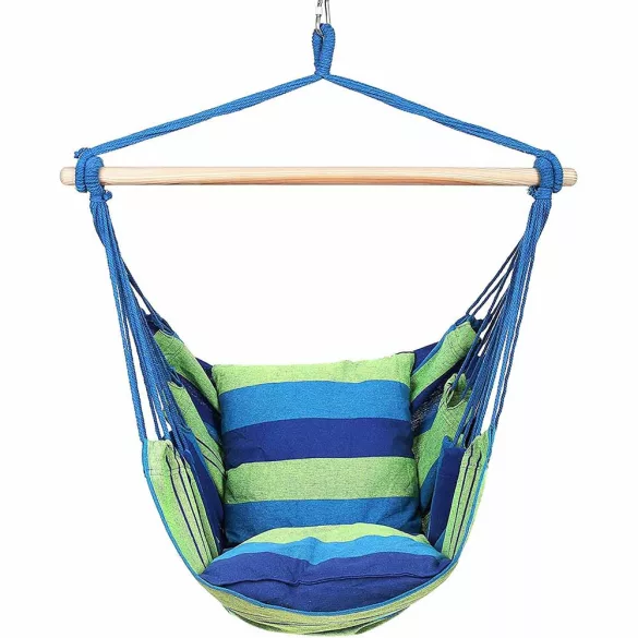 Hanging Chair with Cushion - Blue