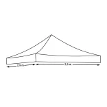 Pavilion canopy in multiple types - 2.9x2.9 meter roof canopy