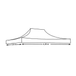 Pavilion canopy in multiple types - 2.9x4.5 meter roof canopy