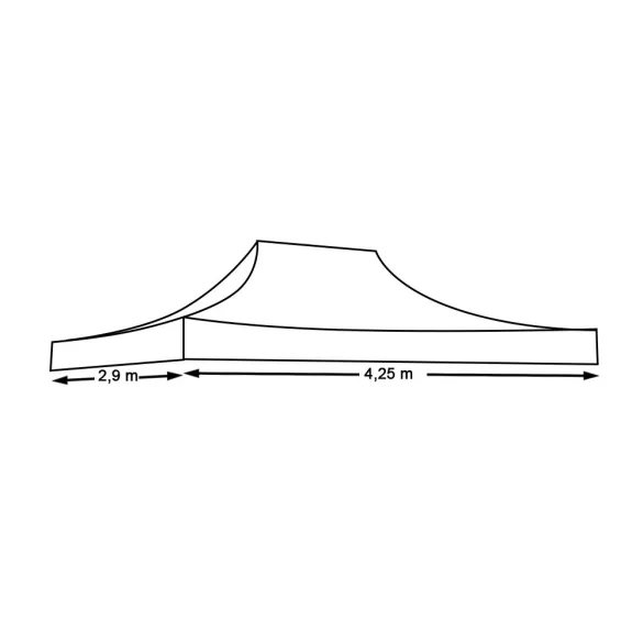 Pavilion canopy in multiple types - 2.9x4.5 meter roof canopy