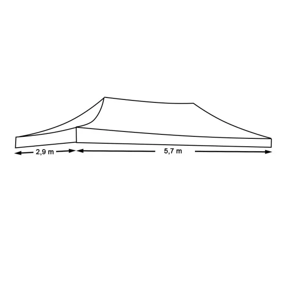 Pavilion canopy in multiple types - 2.9x5.7 meter roof canopy