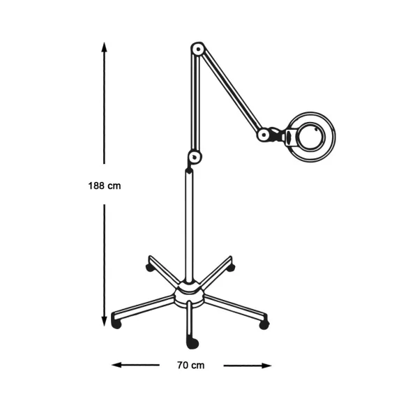 Magnifying, Illuminated Cosmetic Stand