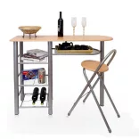 Kitchen Bar Set with 2 Chairs and Table