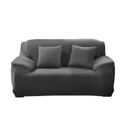   Sofa and Armchair Cover in Various Types - 2-Seater Sofa - Grey