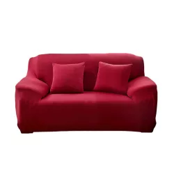   Sofa and Armchair Cover in Various Types - 2-Seater Sofa - Burgundy