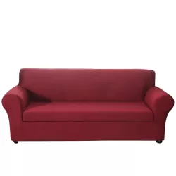   Sofa and Armchair Cover in Various Types - 3-Seater Sofa - Burgundy