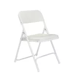 Padded Folding Chair Set of 4, White