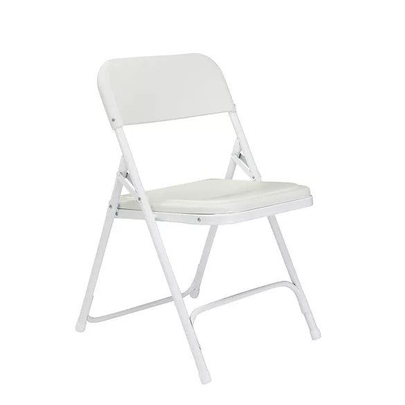 Padded Folding Chair Set of 4, White