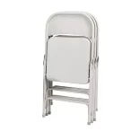 Padded Folding Chair Set of 4, White