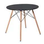 4 pcs modern dining chair set with table, 3 colors - black