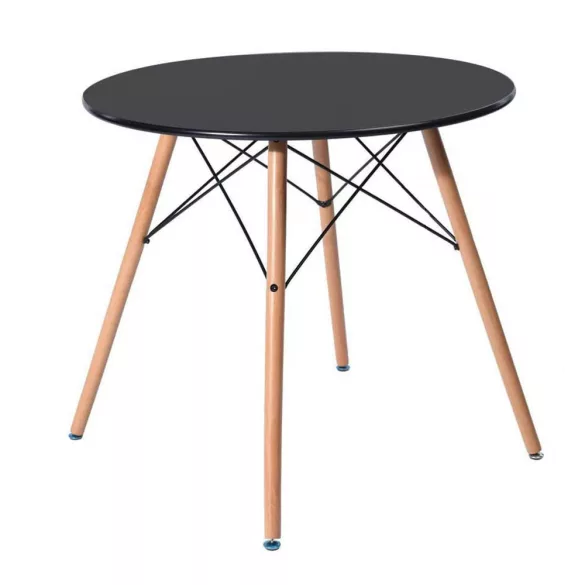 4 pcs modern dining chair set with table, 3 colors - black