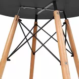 4 pcs modern dining chair set with table, 3 colors - black