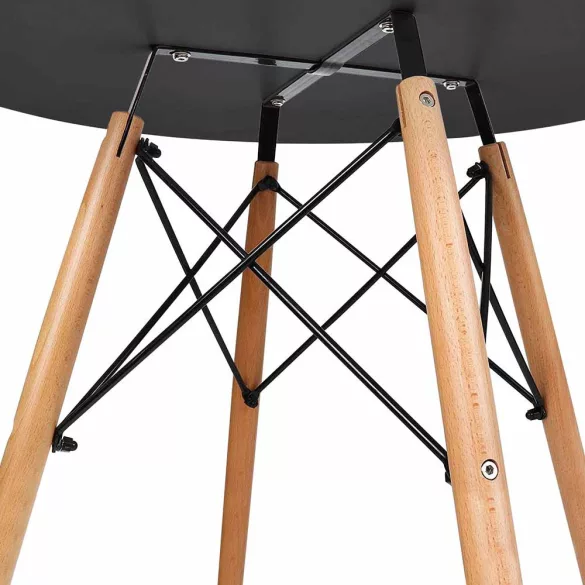 4 pcs modern dining chair set with table, 3 colors - black