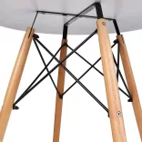 4 pcs modern dining chairs with table, in 3 colors - gray