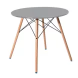 4 pcs modern dining chairs with table, in 3 colors - gray
