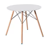 4 pcs modern dining chair set with table, in 3 colors - white