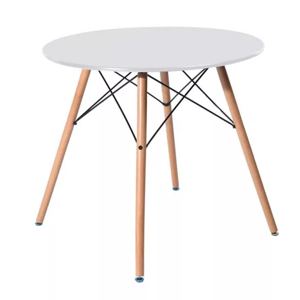 4 pcs modern dining chair set with table, in 3 colors - white