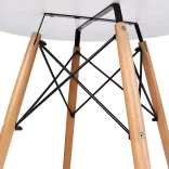 4 pcs modern dining chair set with table, in 3 colors - white