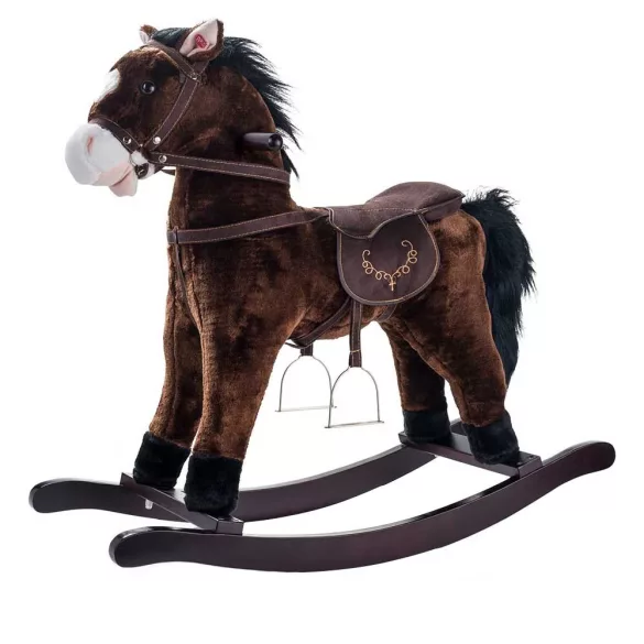 Rocking Horse with Sound, 2 Colors - Dark Brown