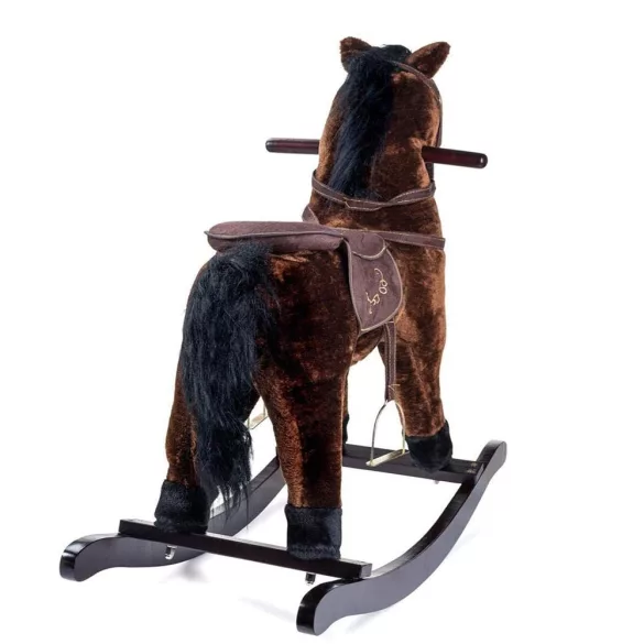 Rocking Horse with Sound, 2 Colors - Dark Brown