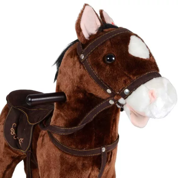 Rocking Horse with Sound, 2 Colors - Dark Brown