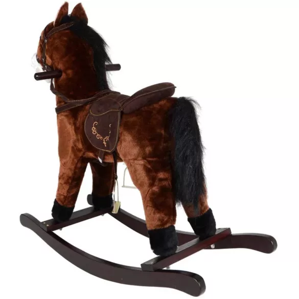 Rocking Horse with Sound, 2 Colors - Dark Brown