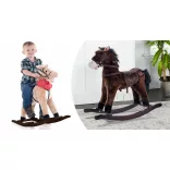 Rocking Horse with Sound, 2 Colors - Dark Brown
