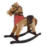 Rocking Horse with Sound, 2 Colors - Light Brown