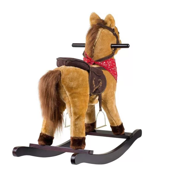 Rocking Horse with Sound, 2 Colors - Light Brown