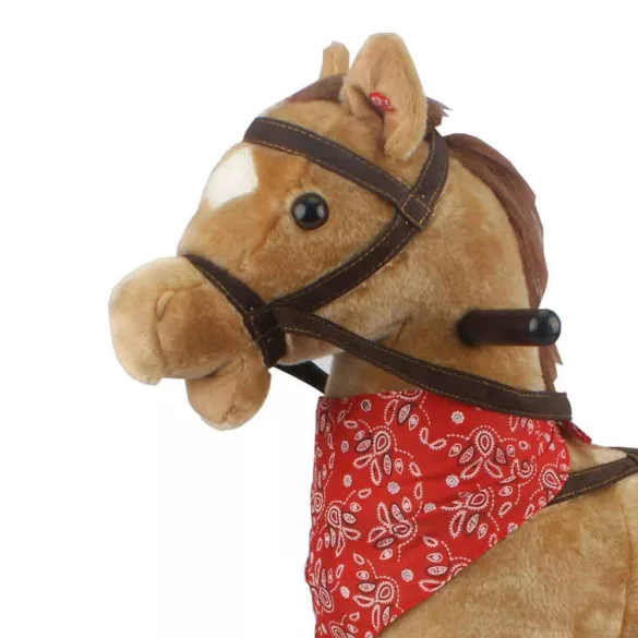 Rocking Horse with Sound, 2 Colors - Light Brown