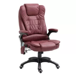   Office swivel chair with massage function, available in 2 colors - burgundy